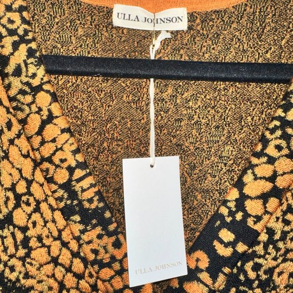 ULLA JOHNSON ELISE CROPPED WOOL-JACQUARD CARDIGAN - Picture 8 of 9